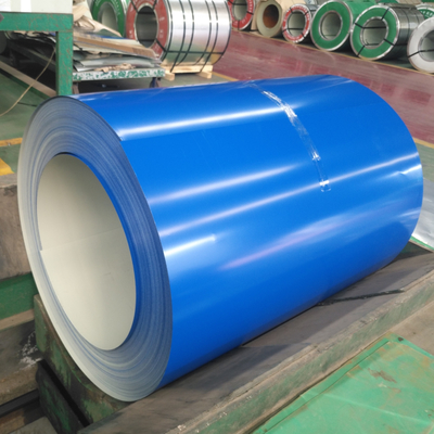 PPGI enduit d'une première couche de peinture froid PPGL a galvanisé la bobine en acier le zinc que bleu de couleur a enduit la mesure 26