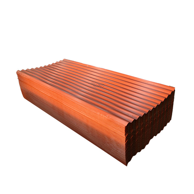 Le métal Z40 orange a ridé la toiture ridée par 6m de feuilles de toiture