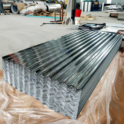Feuille de toit en zinc avec ondulations d'eau galvanisées AISI 22 24 26