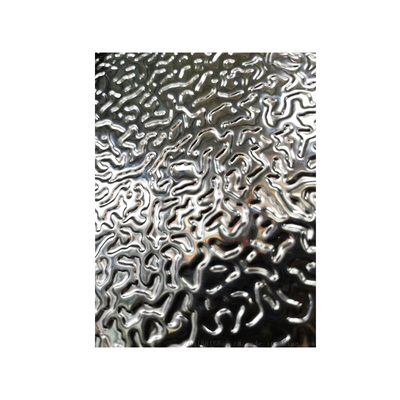 304 plat de la feuille 0.15mm Rose Gold Color Decorative Alloy d'acier inoxydable d'ondulation de l'eau 316L