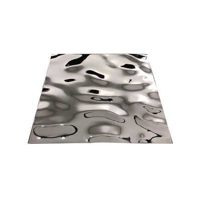 304 plat de la feuille 0.15mm Rose Gold Color Decorative Alloy d'acier inoxydable d'ondulation de l'eau 316L