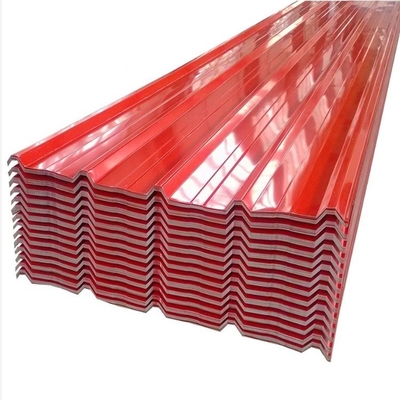 40g rouge a galvanisé le panneau ondulé en acier 120cm AISI de toit
