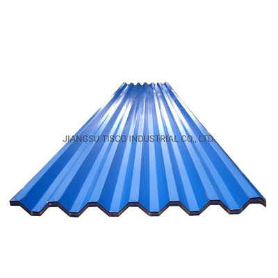 la couleur de 0.28mm a enduit les feuilles ondulées que 30 pouces ont pré peint le métal en aluminium